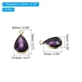 thumbnail image 2 of Uxcell Birthstone Charm Beads Drop Pendant, 8 Pack Crystal Handmade 0.71 x 0.41" for Earrings Necklace Jewelry, Purple, 2 of 6