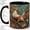 Black, variant on Floral Rooster Accent Mug, 11oz Ceramic Coffee Cup for Farmhouse Fans