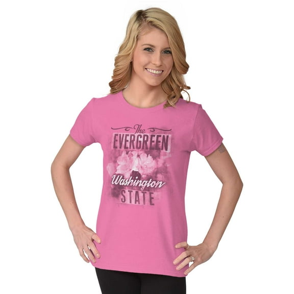 Washington Cute State Flower Souvenir Womens Slim Fit Graphic Tee Brisco Brands S