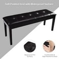thumbnail image 4 of Giantex Table Bench, PU Leather Bench for End of Bed, Ottoman Bench for Hallway, Bedroom, Dining Room, Brown, 4 of 6