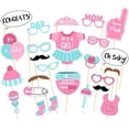 thumbnail image 1 of 25 piezas de accesorios para fotomatón, Kit de bricolaje, Baby Shower, niña, niño, revelación de género, accesorios para posar para decoraciones de recuerdo de fiesta de cumpleaños (rosa), 1 of 5