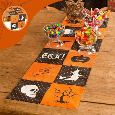

Rdeuod Table Cloth Halloween Black S Pider Web Lace Ghost Skeleton Tablecloth Fluffy Comforter