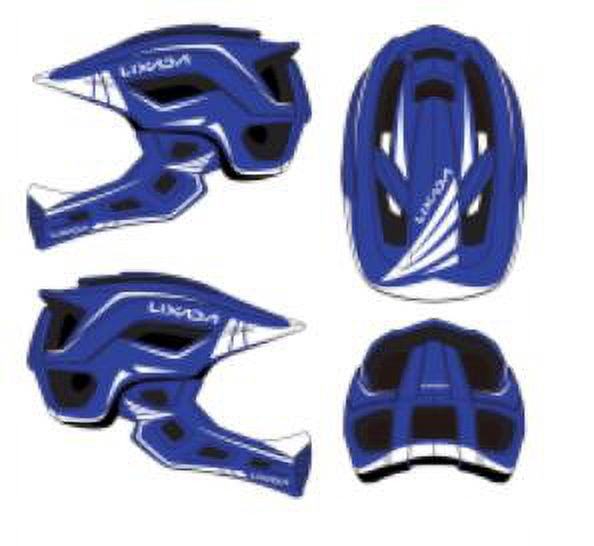 Kids Full Face Helmet Red White Detachable Design Convertible For Outdoor Sports