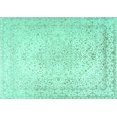 thumbnail image 1 of Ahgly Company Machine Washable Indoor Rectangle Persian Turquoise Blue Traditional Area Rugs, 4' x 6', 1 of 4