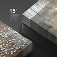 thumbnail image 3 of Wall26 Abstract Tree Canvas Wall Art - White Tree Branch with Leaves on Wood Style Background - Gallery Wrap Modern Home Decor , Ready to Hang - 16x24 inches, 3 of 5