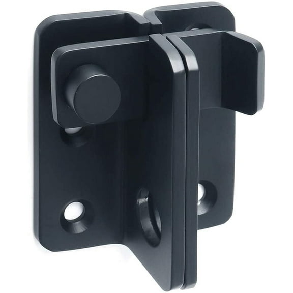 Sliding Door Lock Padlock Hasp Door Lock Latch Buckle Lock Anti-Theft Hook, Matte Black Finish Stainless Steel, Ems3005-B