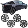 thumbnail image 2 of Ikon Motorsports Compatible With 2020-2024 Tesla Model Y 19" Wheel Cover Gunmetal Symmetry Design Style ABS Hubcaps Whirlwind Shaped Hub Cap Cyclone Rim Skin Covers 4PCS Replacement, 2 of 9