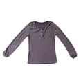 thumbnail image 5 of NINGMENG Womens Tops Solid Color Long Sleeve Tunic Crew Neck Sweaters Trendy Tops Pullover Tee Shirts Daily-Wear,Purple,M, 5 of 5
