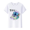 thumbnail image 1 of Disney-camisetas con estampado de Lilo Stitch para mujer, ropa de manga corta para niña, camisa blanca para niño, 1 of 7