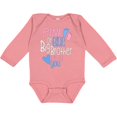 thumbnail image 3 of Inktastic Pink or Blue, Big Brother Loves You Footprints and Heart Boys Long Sleeve Baby Bodysuit, 3 of 5
