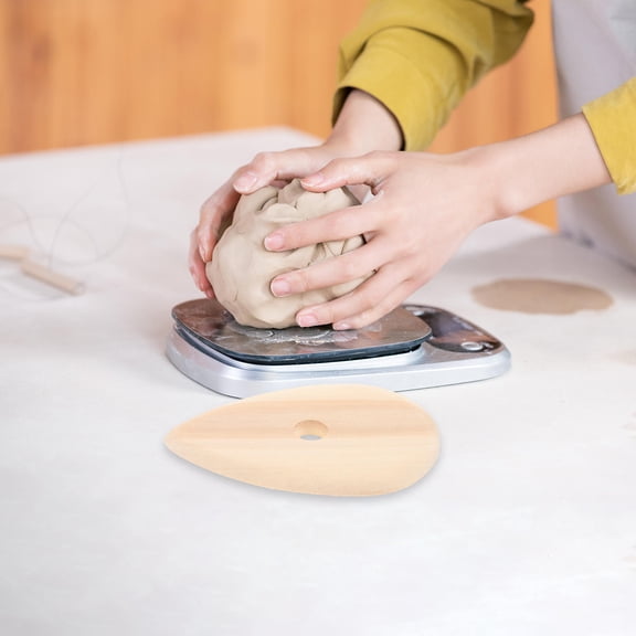 Worgeous Pottery Wood Tool for DIY Khaki Clay Sculpting Kit with Stable Wood Material Various Carving Shapes 7.5 inches