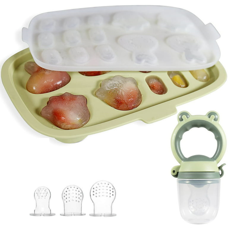 Prep Silicone Baby Food Freezer Tray With Clip-on Lid, 2oz X 10silicone  Freezer Molds, Bpa-free Baby Food Storage : Target