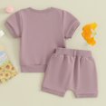 thumbnail image 3 of Bagilaanoe 2pcs Toddler Baby Girl Shorts Set Short Sleeve T Shirt Tops + Shorts 6M 12M 18M 24M 3T Kids Casual Summer Clothes, 3 of 8