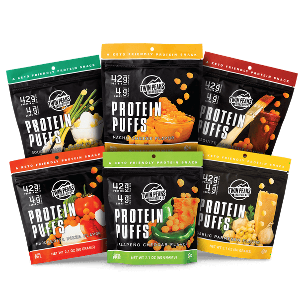 Twin Peaks Ingredients Protein Puffs, Low Carb Keto Friendly Protein