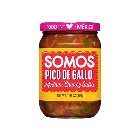 SOMOS Medium Pico De Gallo Chunky Salsa, 12 oz