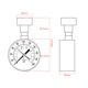 thumbnail image 3 of 2.4 inch Dial-Size, Multi-Function Economy Utility Pressure Gauge, Dual-Scale 0-200psi 0-14bar 3/4 inch NPT Bottom Mount, 3 of 4