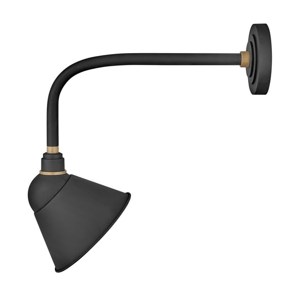 10918TK Hinkley Lighting Foundry - 1 Light Medium Outdoor Straight Arm Barn Light in Traditional and Industrial Style - 9 Inches Wide by 20.5 Inches