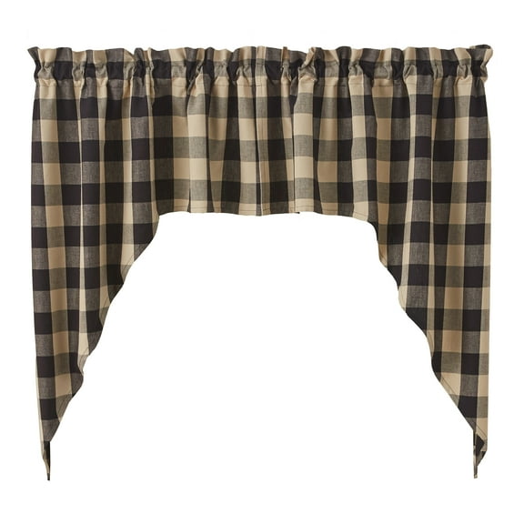 Park Designs Black Buffalo Check Swags 36"L