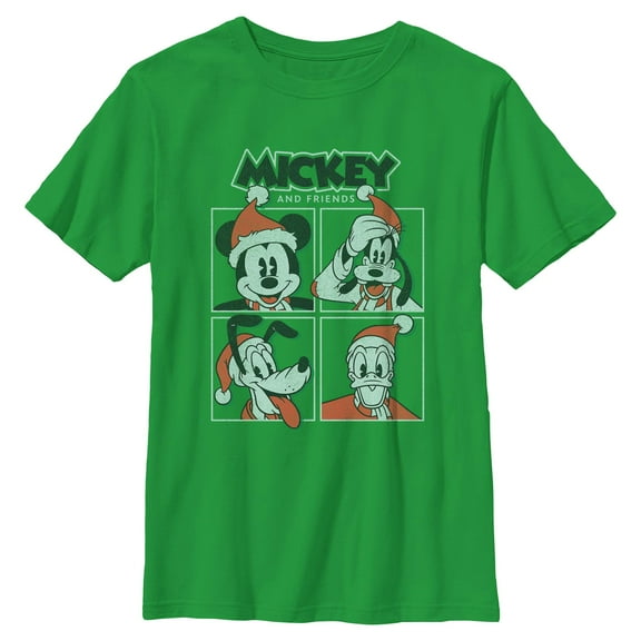 Boys Mickey & Friends Christmas Crew Portraits T Shirt