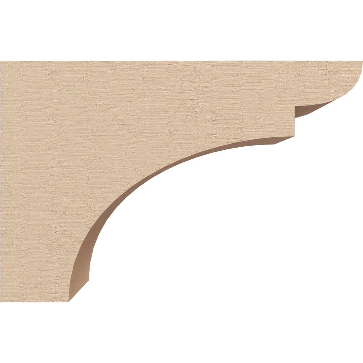 2"W x 6"D x 4"H Classic Yorktown Rough Cedar Woodgrain TimberThane Corbel, Primed Tan