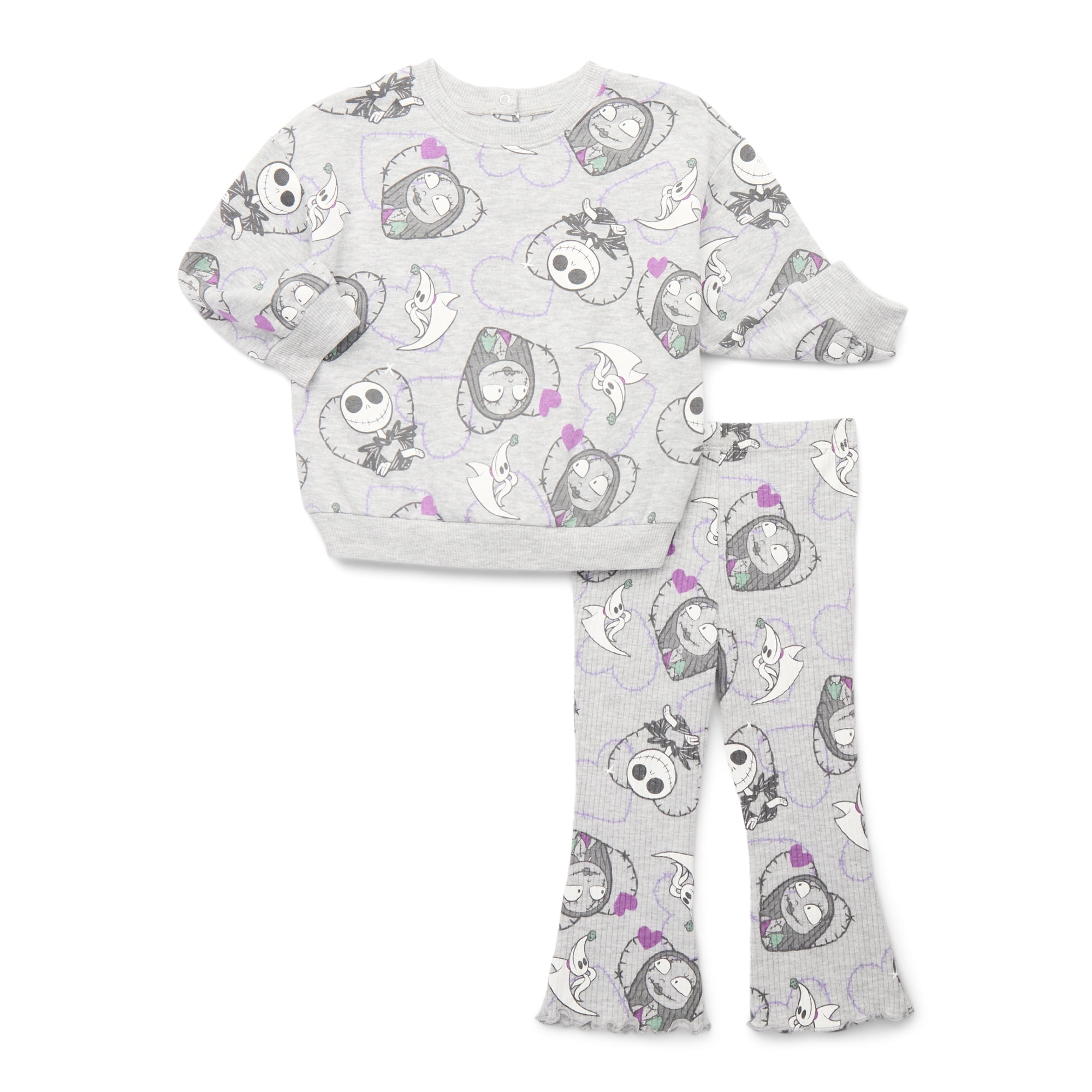 Nightmare Before Christmas Baby Girls Print Sweatshirt and Flared Leggings, 2-Piece, Sizes 0M-24M