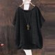 thumbnail image 2 of Tops deportivos,Blusa de mujer con cuello redondo y manga 3/4, corte holgado informal, mezcla de poliéster y elastano, ideal para uso diario en casa, sopatenor, 2 of 8
