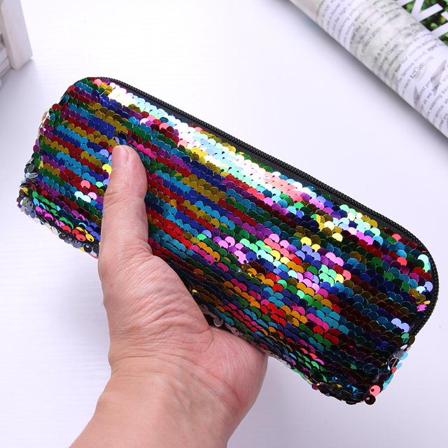 Bolsa Lentejuelas Estuche para lápices de cosméticos Mujer Chica Monedero Embrague Bolígrafos (Multi) Tmvgtek Para estrenar