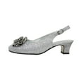 thumbnail image 3 of Floral Women's Dara Extra Wide Width Flower Bow Glitter Slingback, 3 of 6