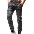 thumbnail image 4 of Ernkv Straight Leg Pants for Men Fashion Fall Spring Trousers Elastic Waist Solid Color Comfy Lounge Casual Soft Pockets Relaxed Full Length Pants Jeans Black L, 4 of 6
