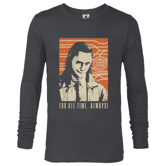 Marvel Loki For All Time Always! - Long Sleeve T-Shirt for Men - Customized-Charcoal Heather