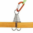 thumbnail image 4 of harmtty Octopus Deck Peg Spiral Shaped Adjustable Spring Durable Octopus Rope Buckle with Carabiner Hook for Outdoor Camping Hiking,Red, 4 of 8