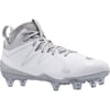 Under Armour Men's Nitro Mid MC Football Cleat, White/Silver, 9 D(M) US