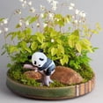 thumbnail image 6 of Fairy Garden Decoration, Animal Sculpture Decor, Creative Resin Table Centerpiece Ornament Panda Statue Panda Figurine for Desk, Planter Pot, 6 of 8