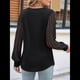 thumbnail image 4 of Camisas de Larga para Mujer, Blusas de Encaje, Ropa Informal de Negocios, Moda de Otoño, Blusas Tejidas Y2k Negro XL, 4 of 9