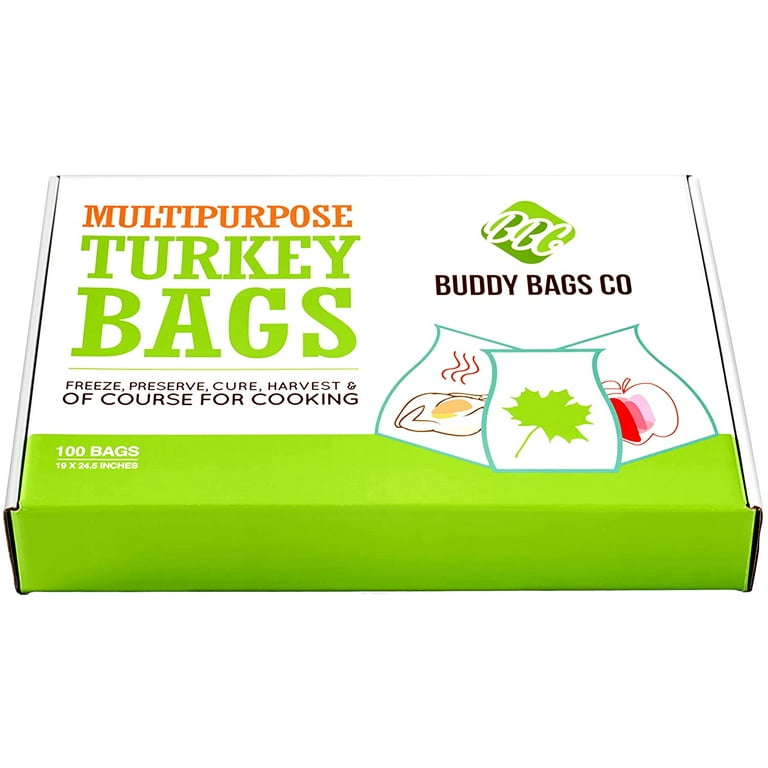 Buddy Bags Co Multipurpose Turkey Oven Bags - 19 x 24.5 - 100 Pack