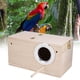 thumbnail image 3 of Caja de cría, Caja de cría de pájaros de madera de calidad para mascotas, caja de cría de loros, uso conveniente, 3 of 8