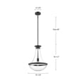 thumbnail image 2 of PD464014MB-Alora Lighting-Marcel - 1 Light Pendant-18.5 Inches Tall and 10.13 Inches Wide-Matte Black Finish    -Traditional Installation, 2 of 7