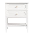 thumbnail image 6 of Hassch 2-Drawer Nightstand in White, Accent Bedside Table with Lower Shelf, Easy Assembly, 6 of 8