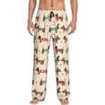 thumbnail image 2 of Goofa Dachshund Dog Puppy Printed Soft Pajama Pants for Men, Wide Leg Comfy Casual Lounge Yoga Pants-Small, 2 of 9