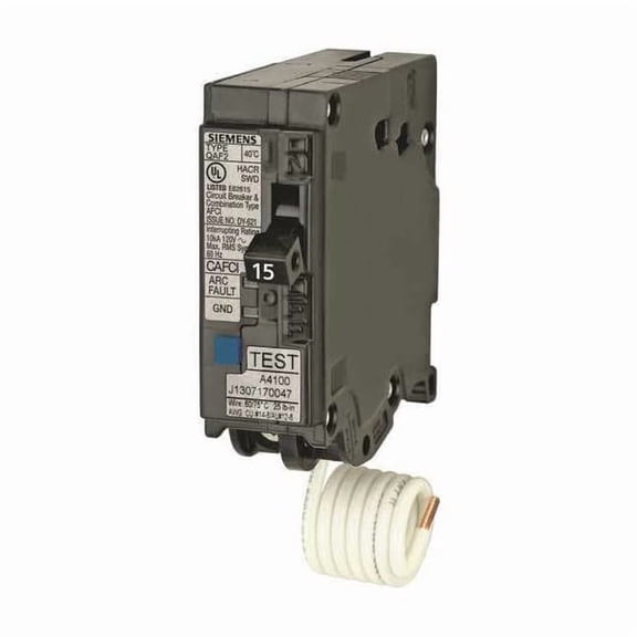 Siemens QA115AFC Arc Fault Circuit Breaker, 15 Amp