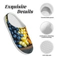thumbnail image 5 of Disketp Halloween Fruit Platter Women's Men's Slippers Plush Slip-On House Slipper for Winter Indoor Soft Cushion Non-slip Fluffy Slides Slippers-35/36, 5 of 7