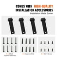 thumbnail image 6 of KFFKFF Bracket for Shelves, Set of 4, Dimensions 16 x 6 inches, Robust Wall Mounted Shelf Brackets, Matte Black L Shaped Bracket, Constructed from 10mm Thick Steel, Supports Weight up to 160 lbs, 6 of 9