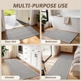 thumbnail image 5 of VUNATE Kitchen Rugs 20"x47" Herringbone Woven Non-Slip Kitchen Mat, Washable Absorbent Floor Rug with Durable Backing, Soft Low Profile Kitchen Rug for Sink Area, Entryway, Laundry Room Gray, 5 of 7