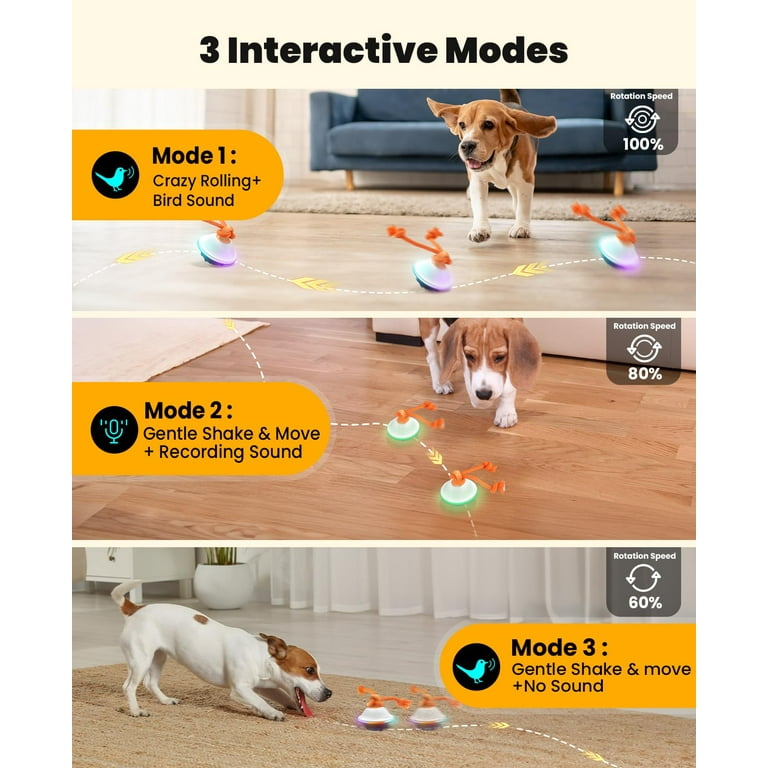 Xeuch Automatic Ball for Dogs, Interactive Dog Toys Self Rolling