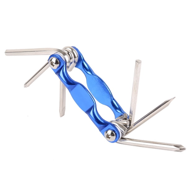 Herramienta de reparación de bicicletas multifunción 6 en 1, kit de herramientas múltiples para mini bicicletas, herramienta de mantenimiento de bicicletas portátil plegable ShuxiuWang 8390611130343