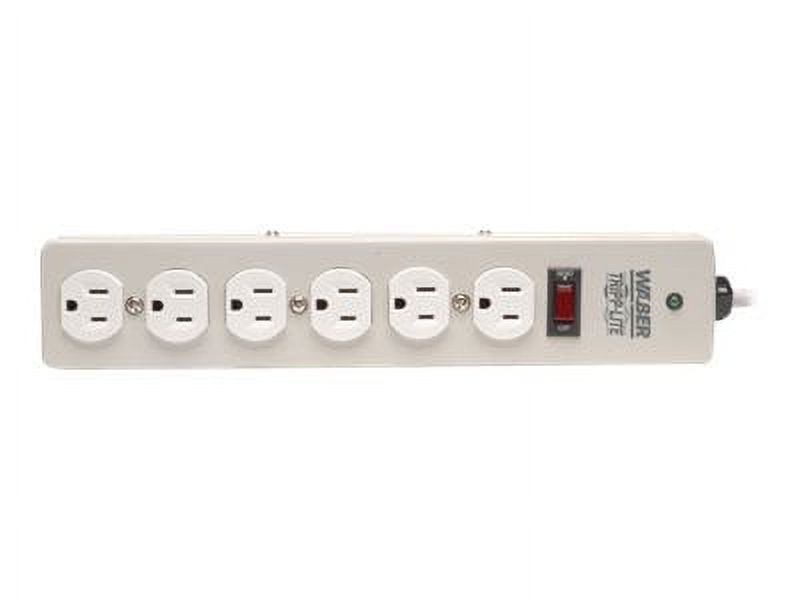 Tripp Lite Waber Surge Protector Strip 6 outlet 6' Cord 2100 Joules - Surge protector - 15 A - AC 120 V - 1.8 kW - output connectors: 6 - gray - image 2 of 5