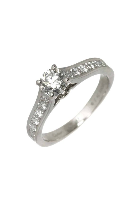 Pre-Owned Cartier Solitaire Diamond Ring, 0.40ct G VVS2 3EX, Size 47, Platinum.