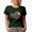 Military Green, variant on Retro Make Yourself a Priority, Groovy Wavy Text Art Merch Gift, Black T-Shirt, Large