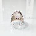 thumbnail image 7 of Rose Quartz Mans Ring, Natural Rose Quartz ring, Silver Jewelry, 925 Silver Ring, Birthday Gift, Heavy Mens Ring, Arabic Design, Ottoman Style Ring, Christmas, Turkey Mens Signet Ring, 7 of 7