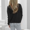 thumbnail image 7 of Sweaters For Women Turtleneck Solid Color Cufflink Loose Long Sleeve Casual O Neck Knit Pullover Sweater Tops, 7 of 7